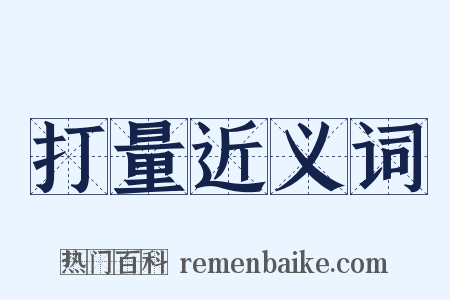 打量近义词是什么意思的图片